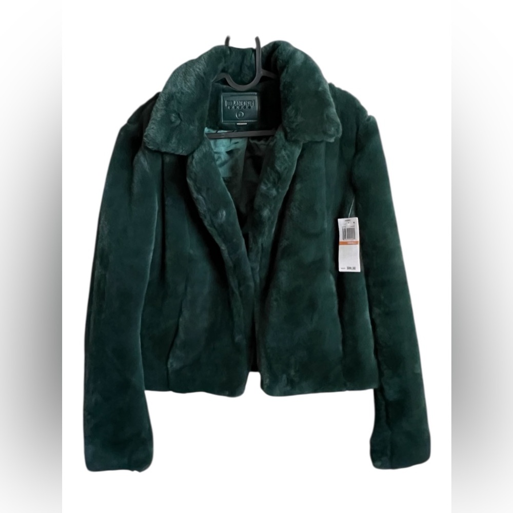 ✨ NWT BlankNYC Emerald Faux Fur Jacket – Size Small